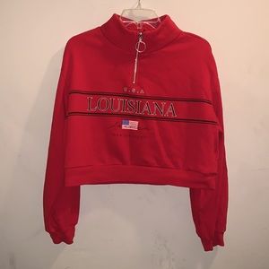 H&M red sweatshirt